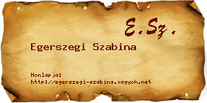 Egerszegi Szabina névjegykártya