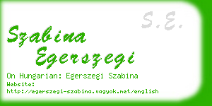 szabina egerszegi business card